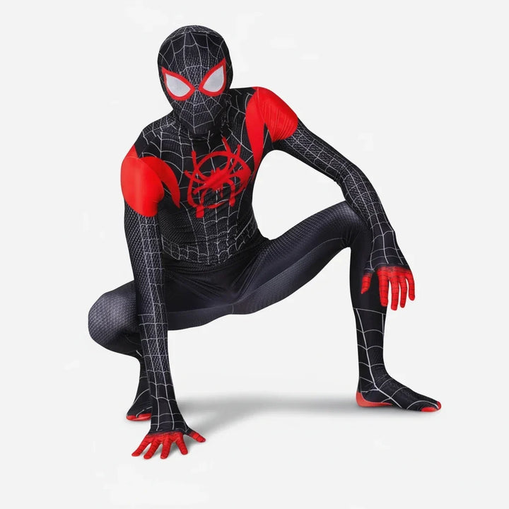 Miles Morales Costume Spider Verse Hoodie Bodysuit Kids Halloween