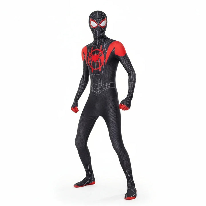 Miles Morales Costume Spider Verse Hoodie Bodysuit Kids Halloween