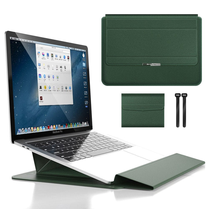 Laptop Sleeve Case with Stand and Accessory Storage Pouch Waterproof
