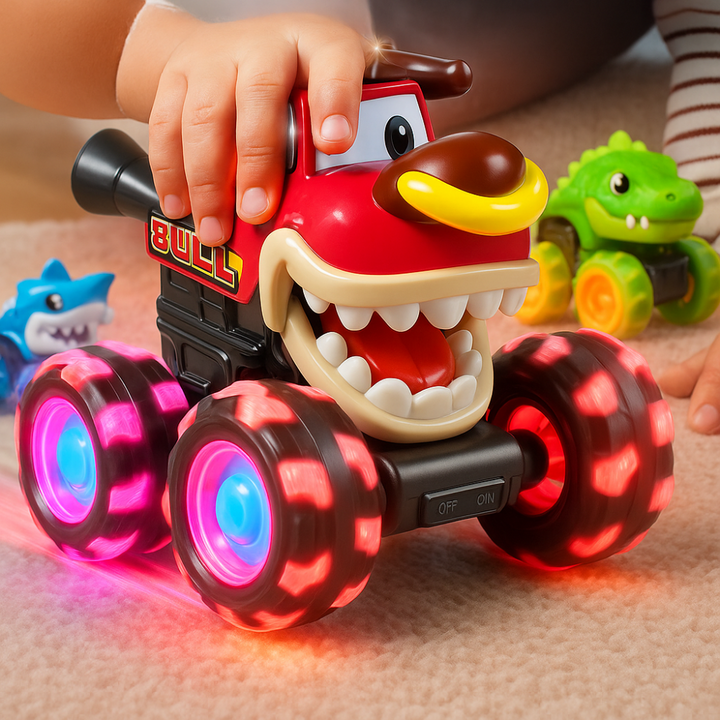 Monster Truck Toy Light Up Vehicle Playset for Kids