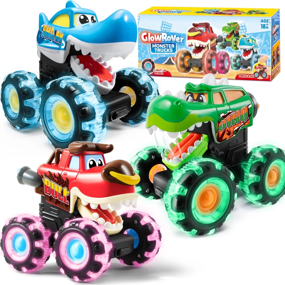 Monster Truck Toy Light Up Vehicle Playset for Kids
