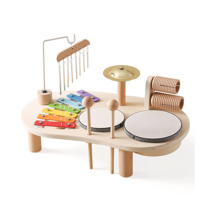 Montessori Music Activity Table with Sound and Rhythm Instruments Toy