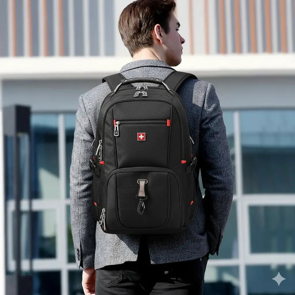 Laptop Backpack Waterproof USB Charging Port Multifunctional Design