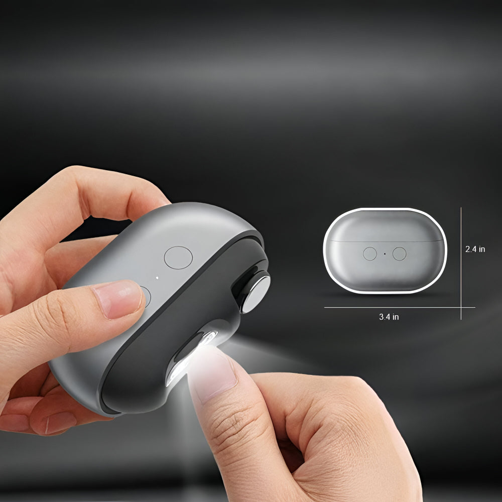 Electric Rechargeable LED Nail Clipper Grooming Tool