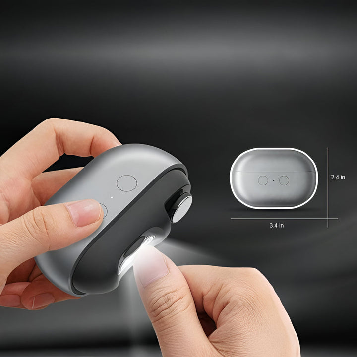 Electric Rechargeable LED Nail Clipper Grooming Tool