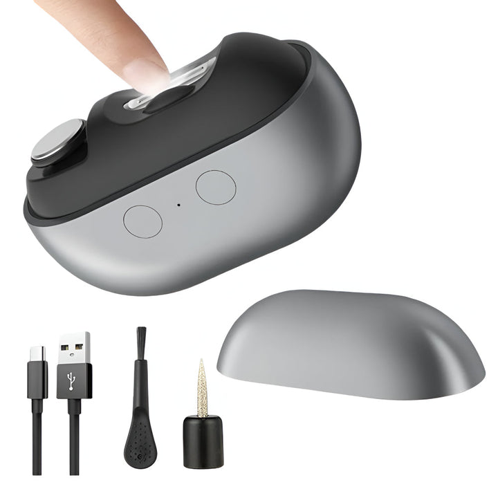 Electric LED Rechargeable Nail Clipper Grooming Tool