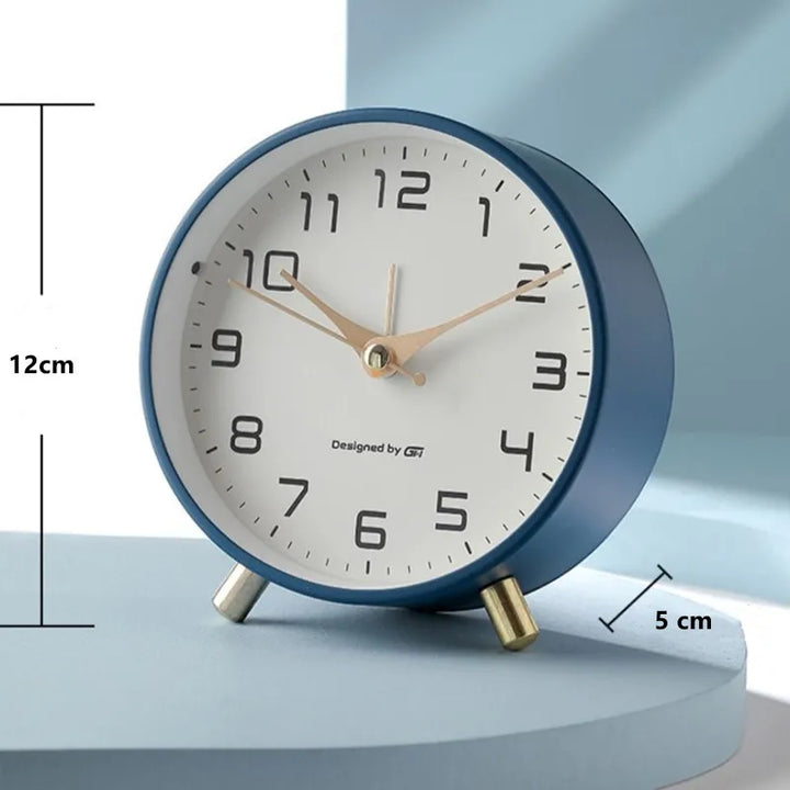 Square Analog Quartz Silent Table Clock Scandinavian Design