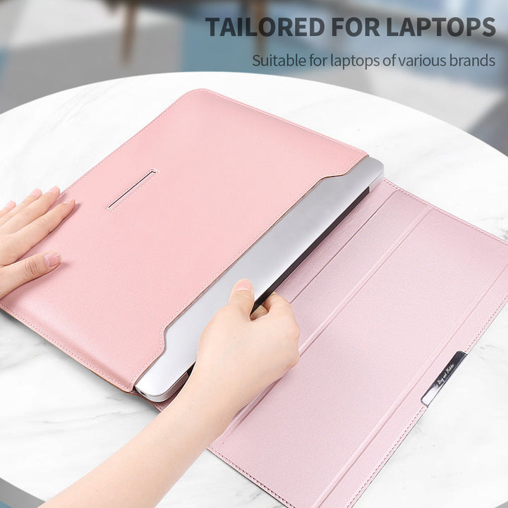 Laptop Sleeve Case with Stand and Accessory Storage Pouch Waterproof