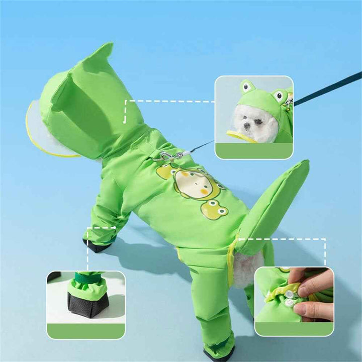 Dog Waterproof Raincoat Full Body Adjustable Pet Jacket