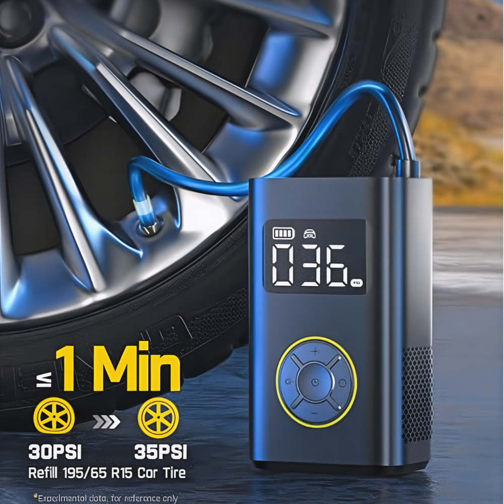 Portable Air Compressor Pump Tire Inflator for Car and Bike