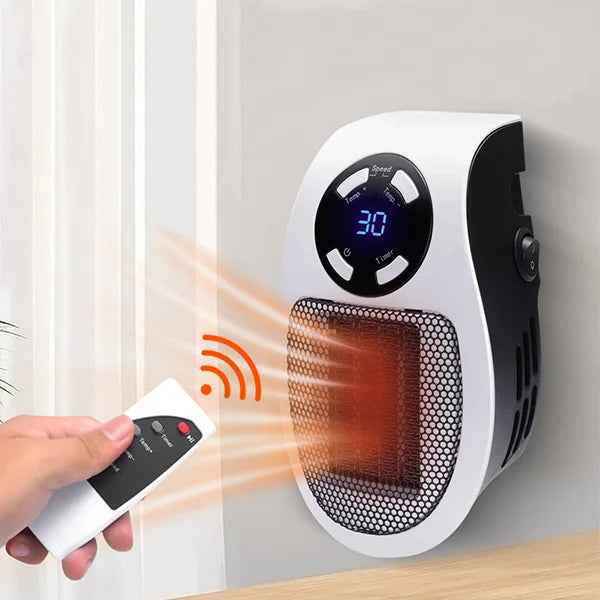 Compact Fan Heater with Remote Control Electric Portable Heater