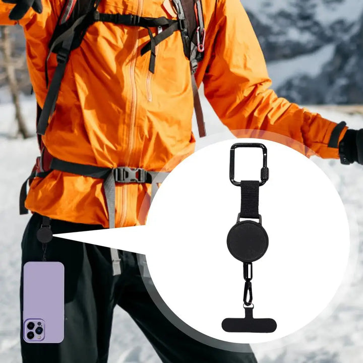 Retractable Phone Security Holder Clip Mount Anti Theft Lock