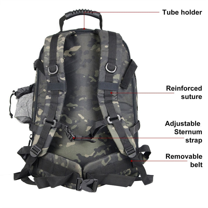 Military Tactical Backpack Expandable Waterproof Rucksack Pack