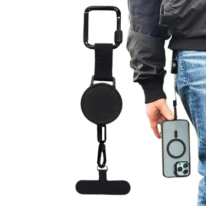 Retractable Phone Security Holder Clip Mount Anti Theft Lock