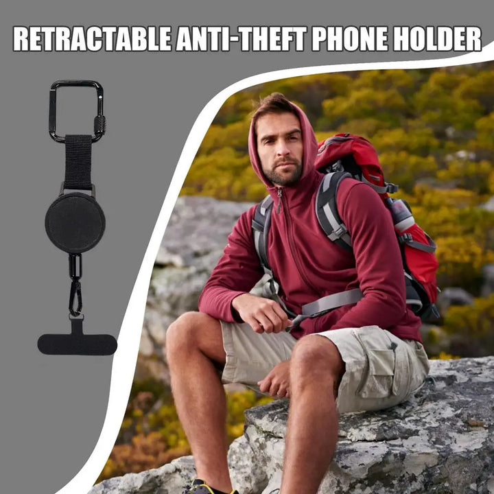 Retractable Phone Security Holder Clip Mount Anti Theft Lock