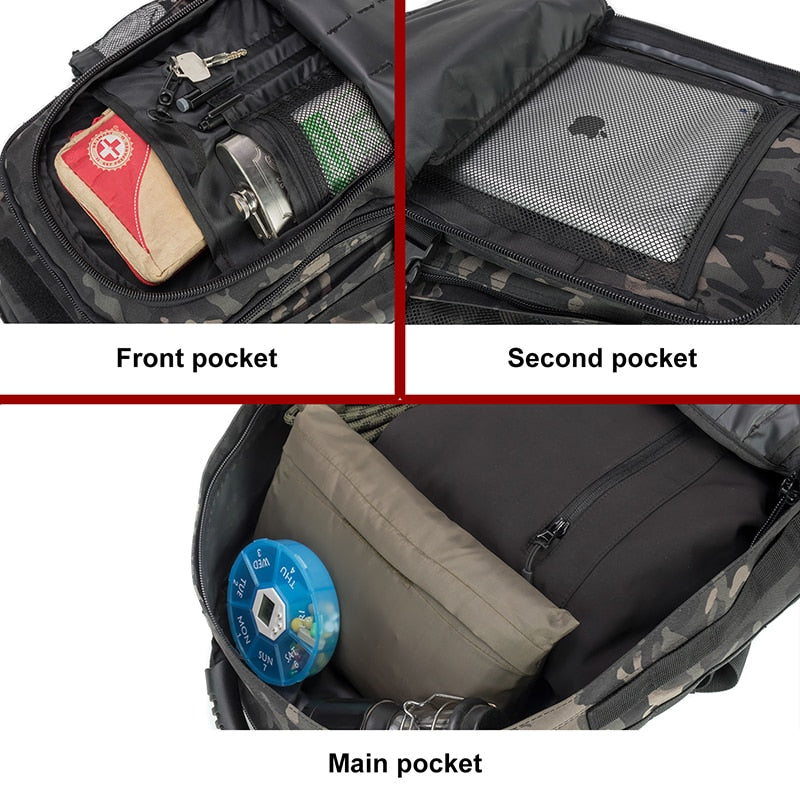 Tactical 60 Liter Expandable Waterproof Backpack Rucksack Pack