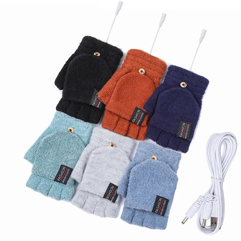 USB Heated Gloves Hand Warmer Gloves Electric Heated Gloves