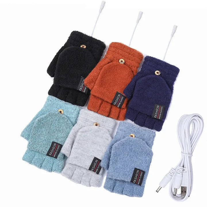 USB Heated Gloves Hand Warmer Gloves Electric Heated Gloves