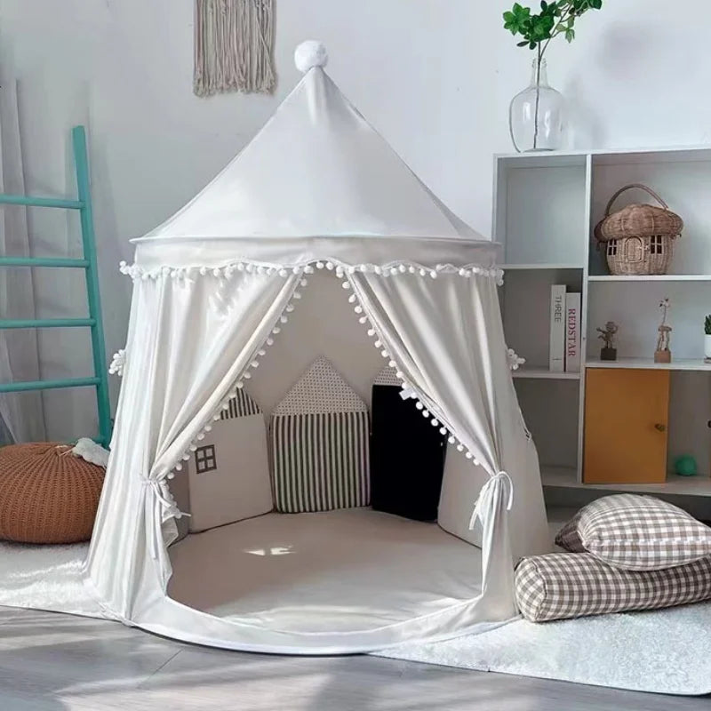 Circular Plush Play Tent for Kids Indoor Outdoor