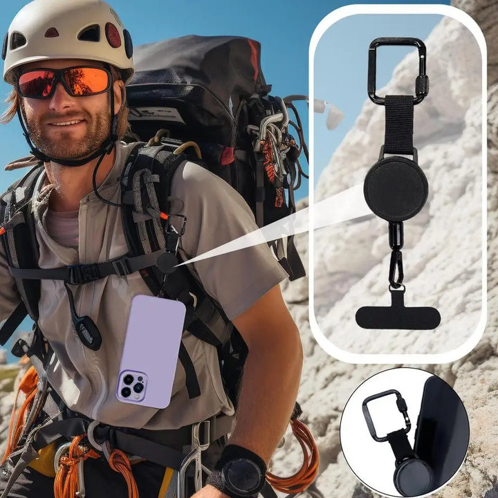 Retractable Phone Security Holder Clip Mount Anti Theft Lock