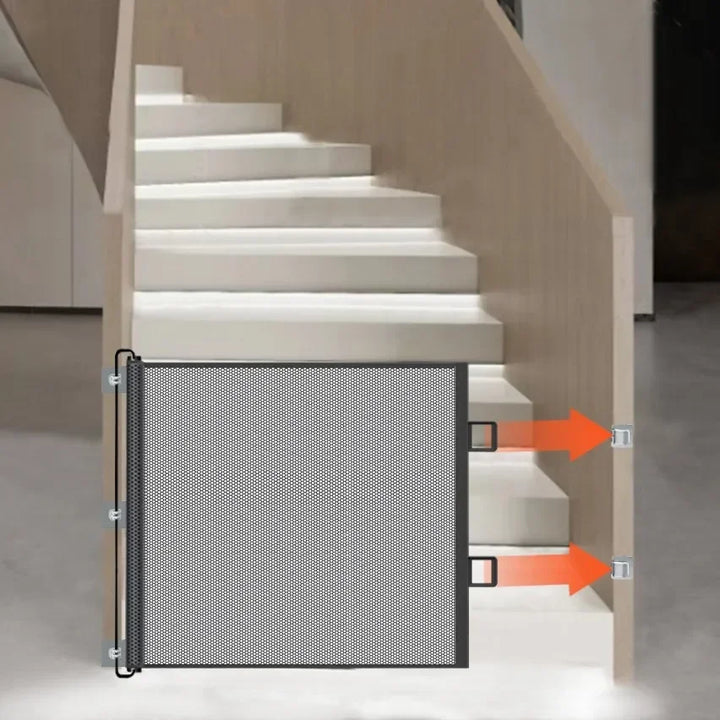 Pet Safety Net Barrier for Doorway and Stairway No Drill Installation
