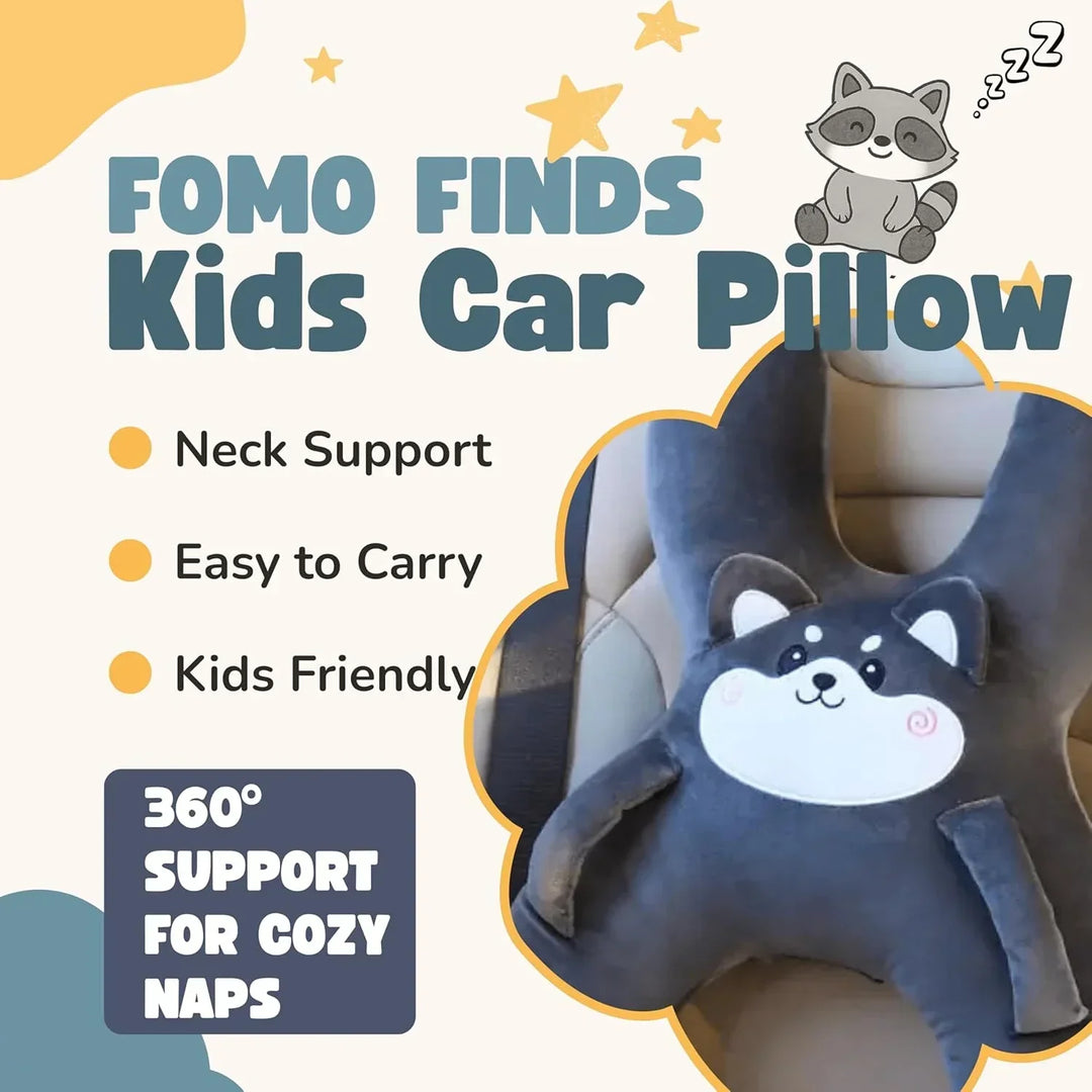 Car Headrest Lumbar Support Pillow Cushion for Children