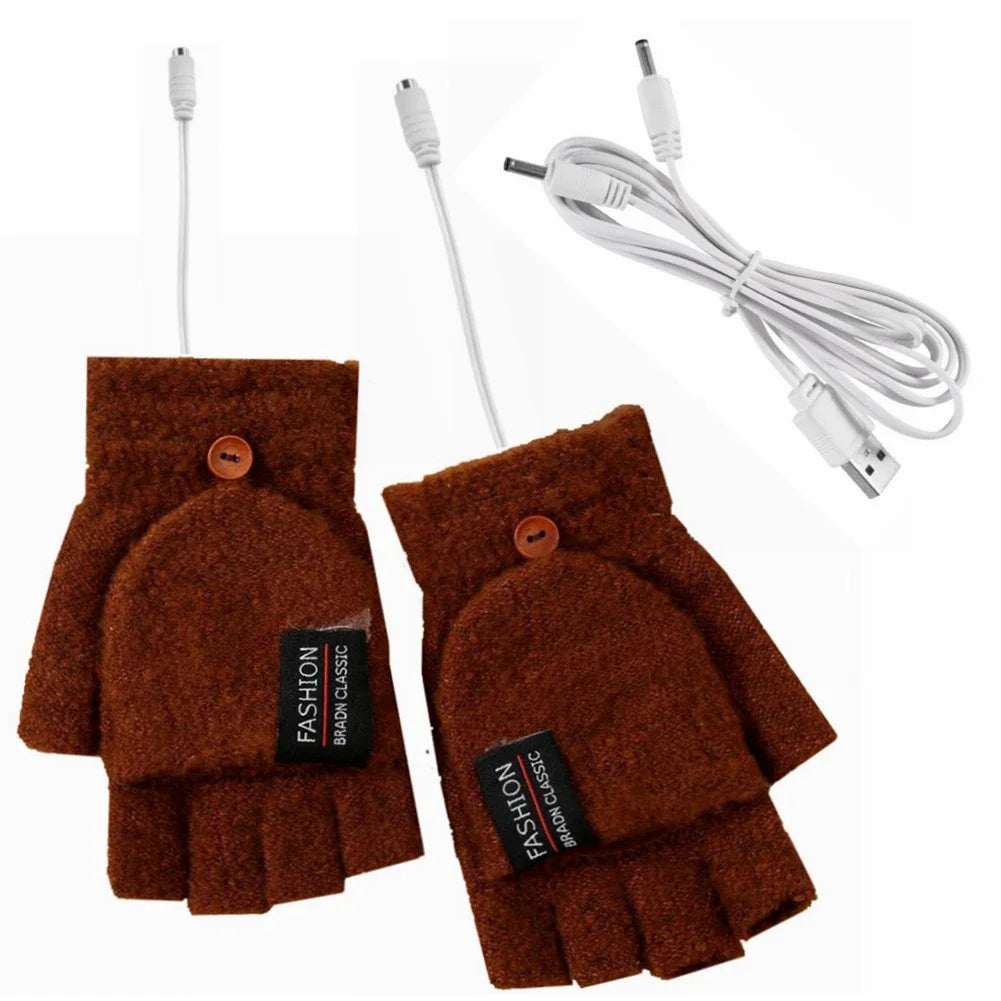 USB Heated Gloves Hand Warmer Gloves Electric Heated Gloves