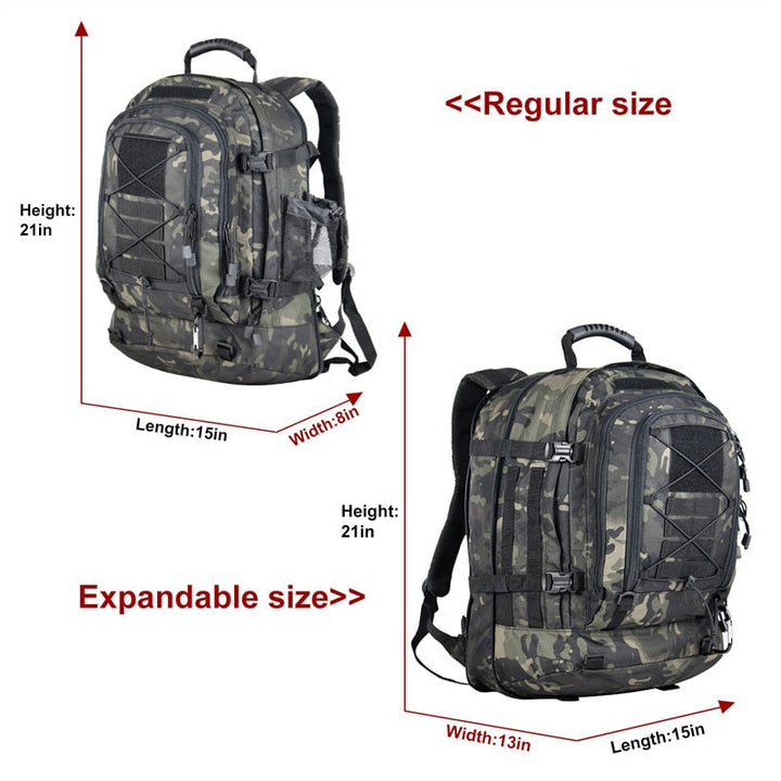 Tactical 60 Liter Expandable Waterproof Backpack Rucksack Pack