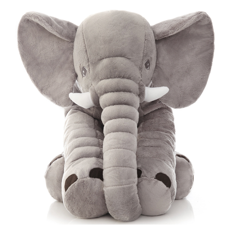 Elephant Shaped Plush Baby Pillow Cushion