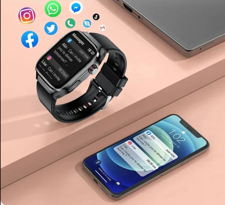 Blood Pressure &amp; Heart Rate Monitoring Fitness Tracker Smartwatch