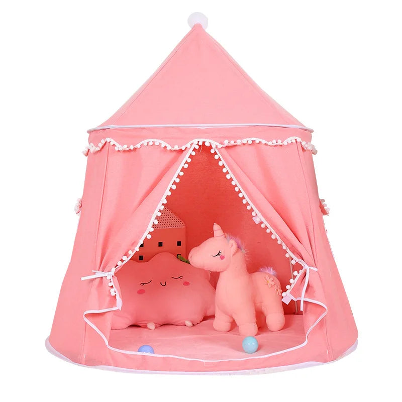 Circular Plush Play Tent for Kids Indoor Outdoor
