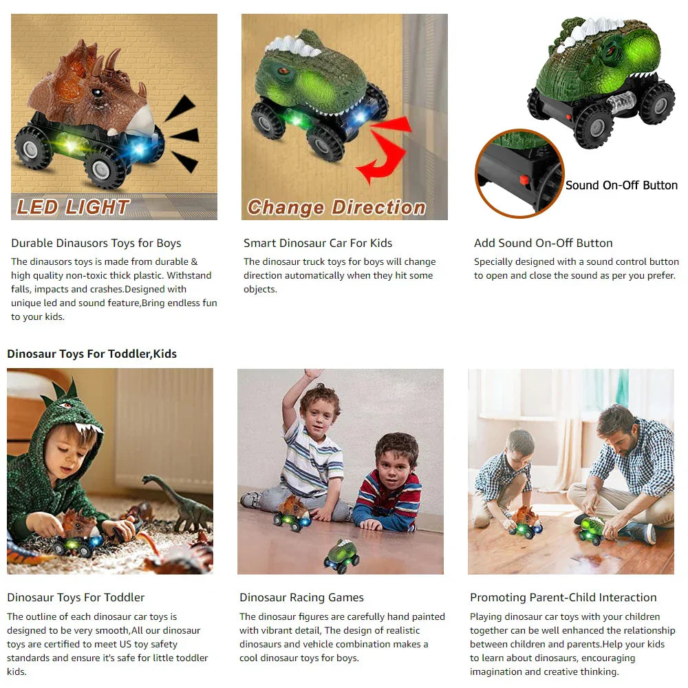 Electric Interactive Tyrannosaurus Rex Dinosaur Toy Car Model