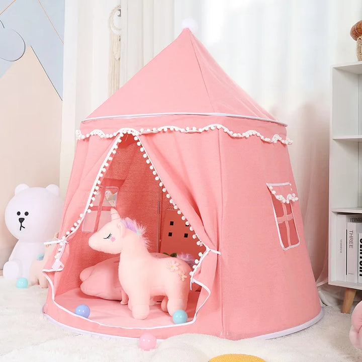 Circular Plush Play Tent for Kids Indoor Outdoor