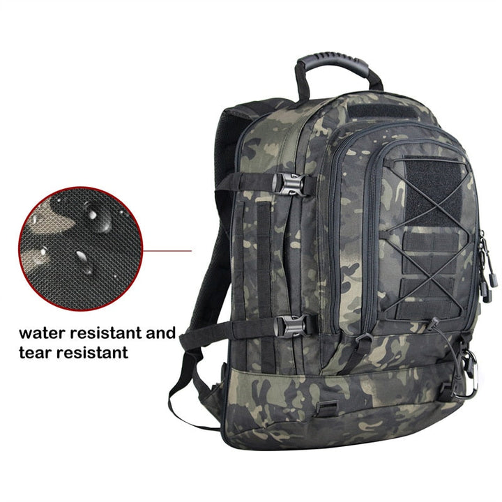 Military Tactical Backpack Expandable Waterproof Rucksack Pack