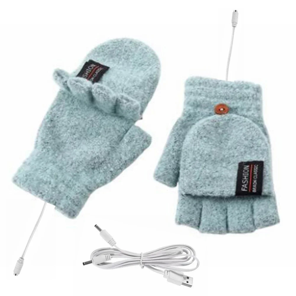 USB Heated Gloves Hand Warmer Gloves Electric Heated Gloves