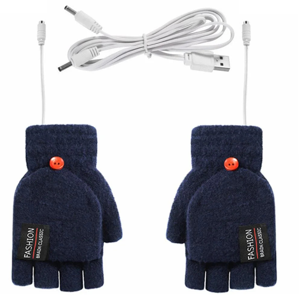 USB Heated Gloves Hand Warmer Gloves Electric Heated Gloves