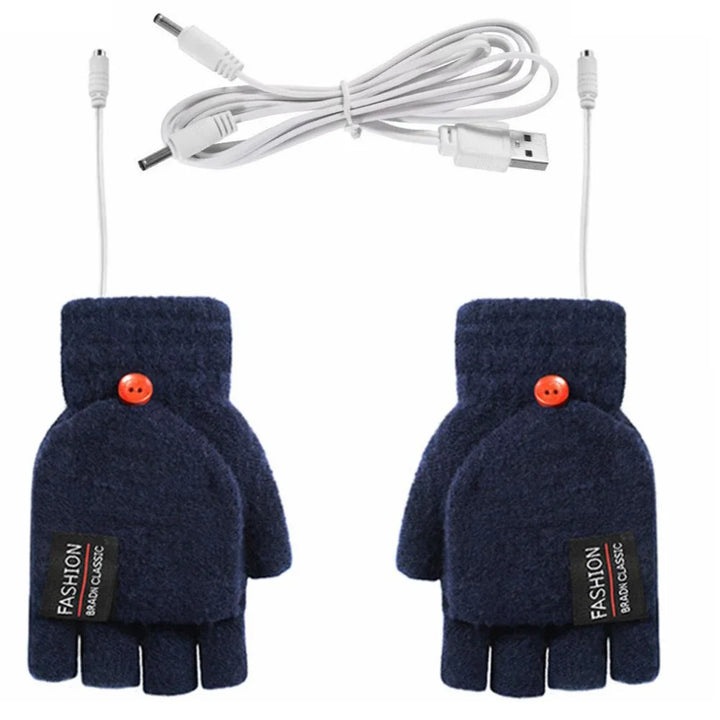 USB Heated Gloves Hand Warmer Gloves Electric Heated Gloves
