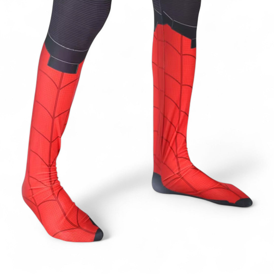 Spiderman Costume Red Black Bodysuit Kids Adults Halloween Cosplay