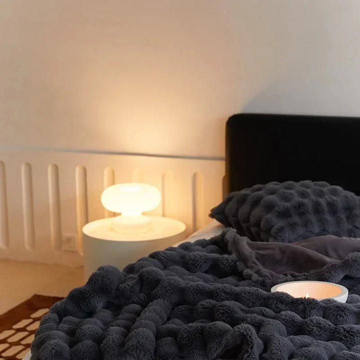 Faux Fur Throw Blanket Plush Soft Warm Decorative Blanket