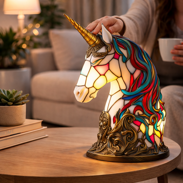 Stained Glass Animal Table Lamp LED Accent Light