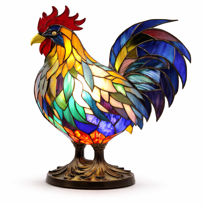 Stained Glass Animal Table Lamp LED Accent Light