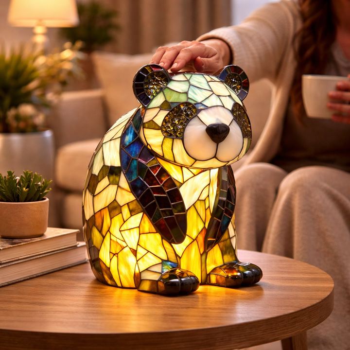 Stained Glass Animal Table Lamp LED Accent Light
