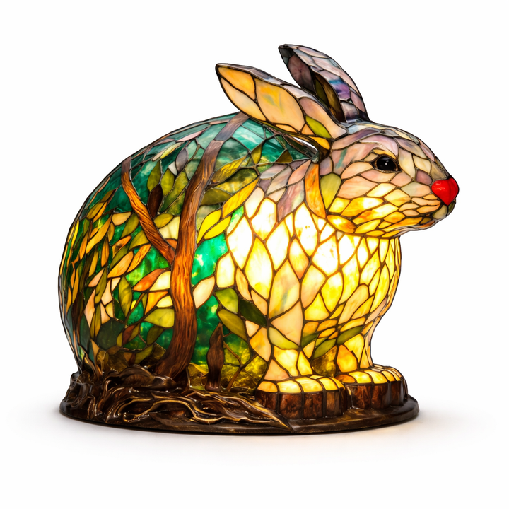 Stained Glass Animal Table Lamp LED Accent Light