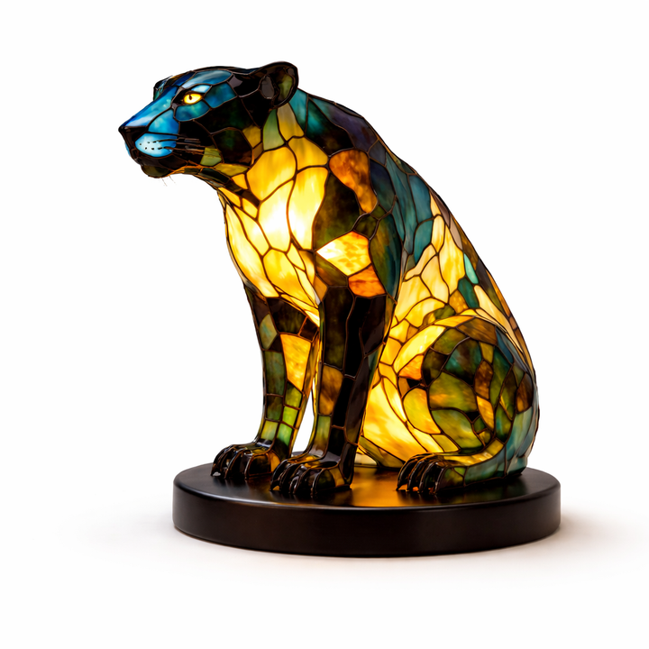 Stained Glass Animal Table Lamp LED Accent Light