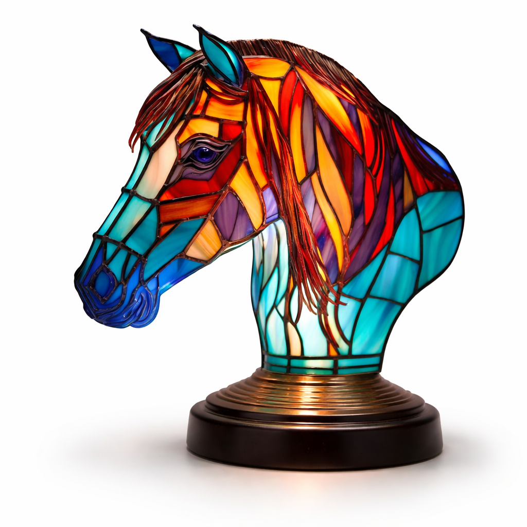 Stained Glass Animal Table Lamp LED Accent Light