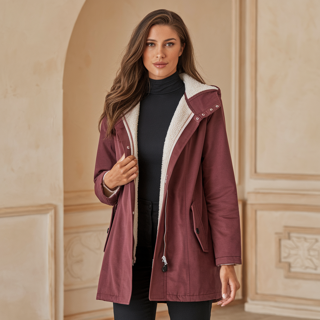 Fashionable and Waterproof Coat for Women with Hood