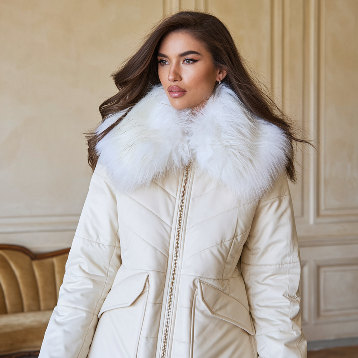 Women's Casual Jacket with Fur Lining for Winter