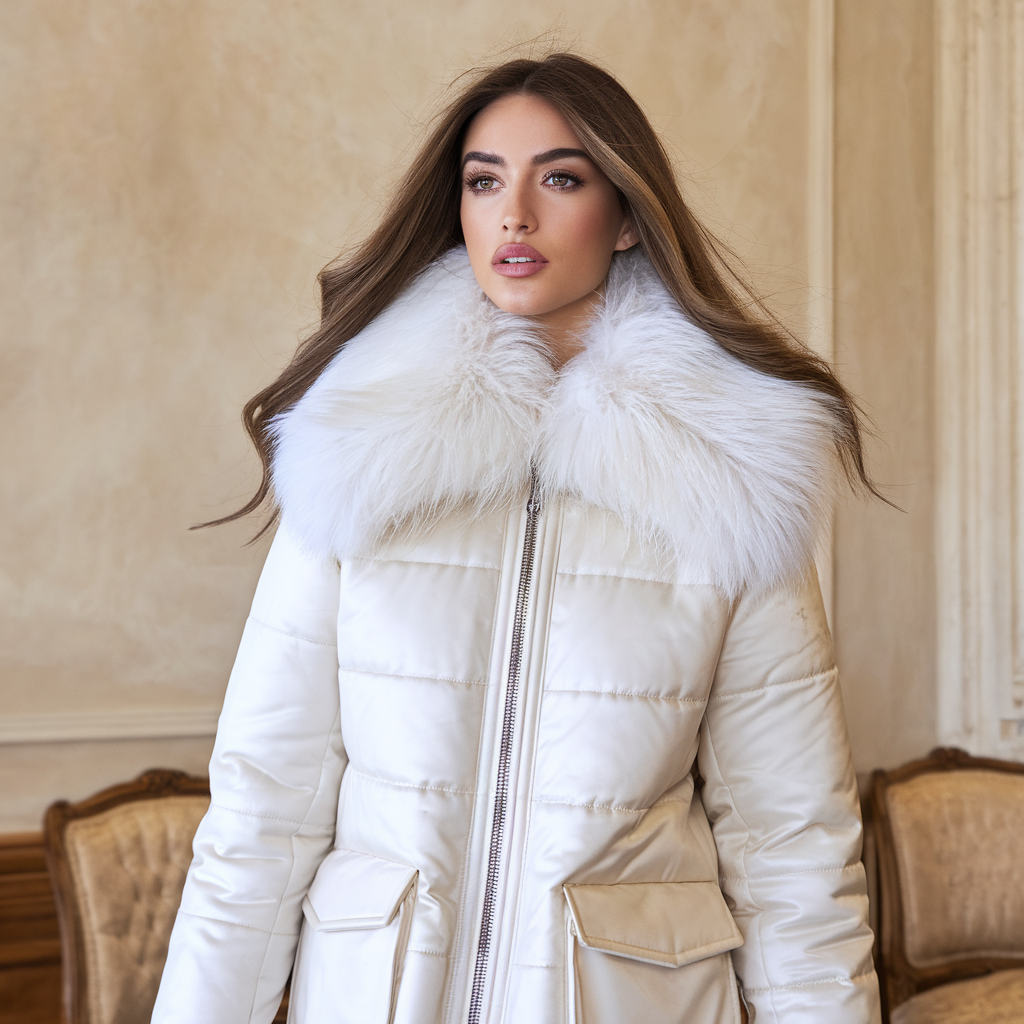 Women's Casual Jacket with Fur Lining for Winter