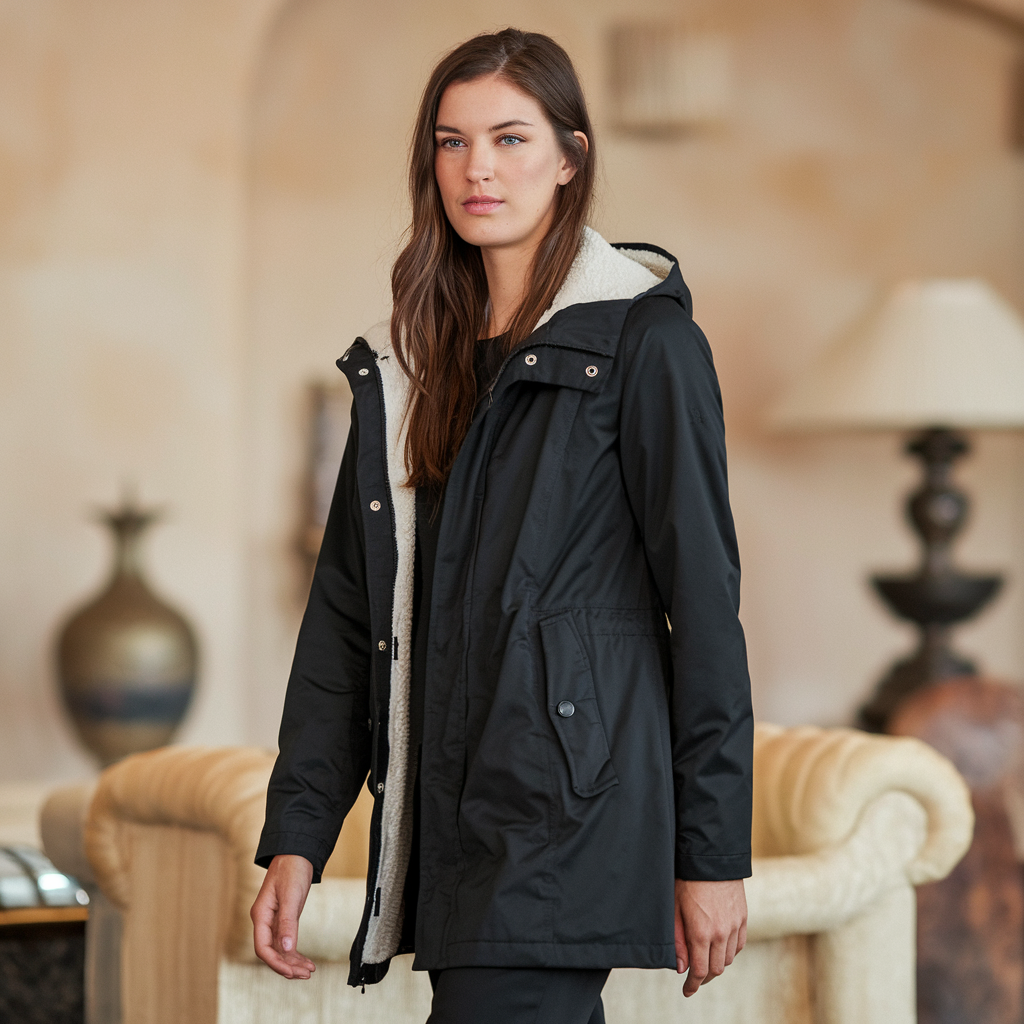 Fashionable and Waterproof Coat for Women with Hood