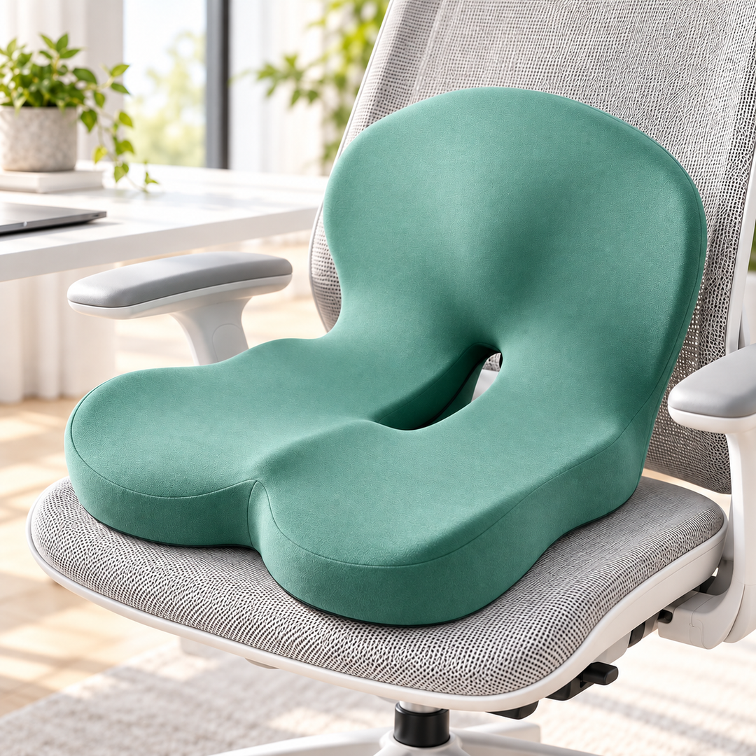 Memory Foam Seat Cushion and Back Support Orthopedic Chair Pillow